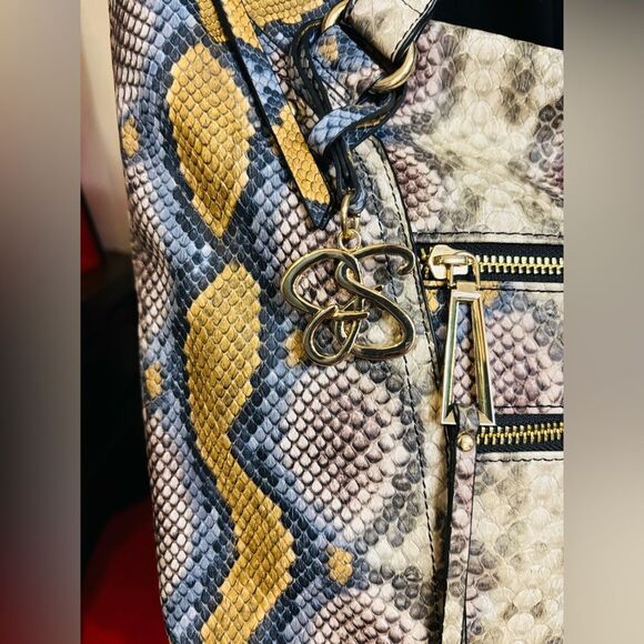 Jessica Simpson Snake Print Satchel - Picture 5 of 16